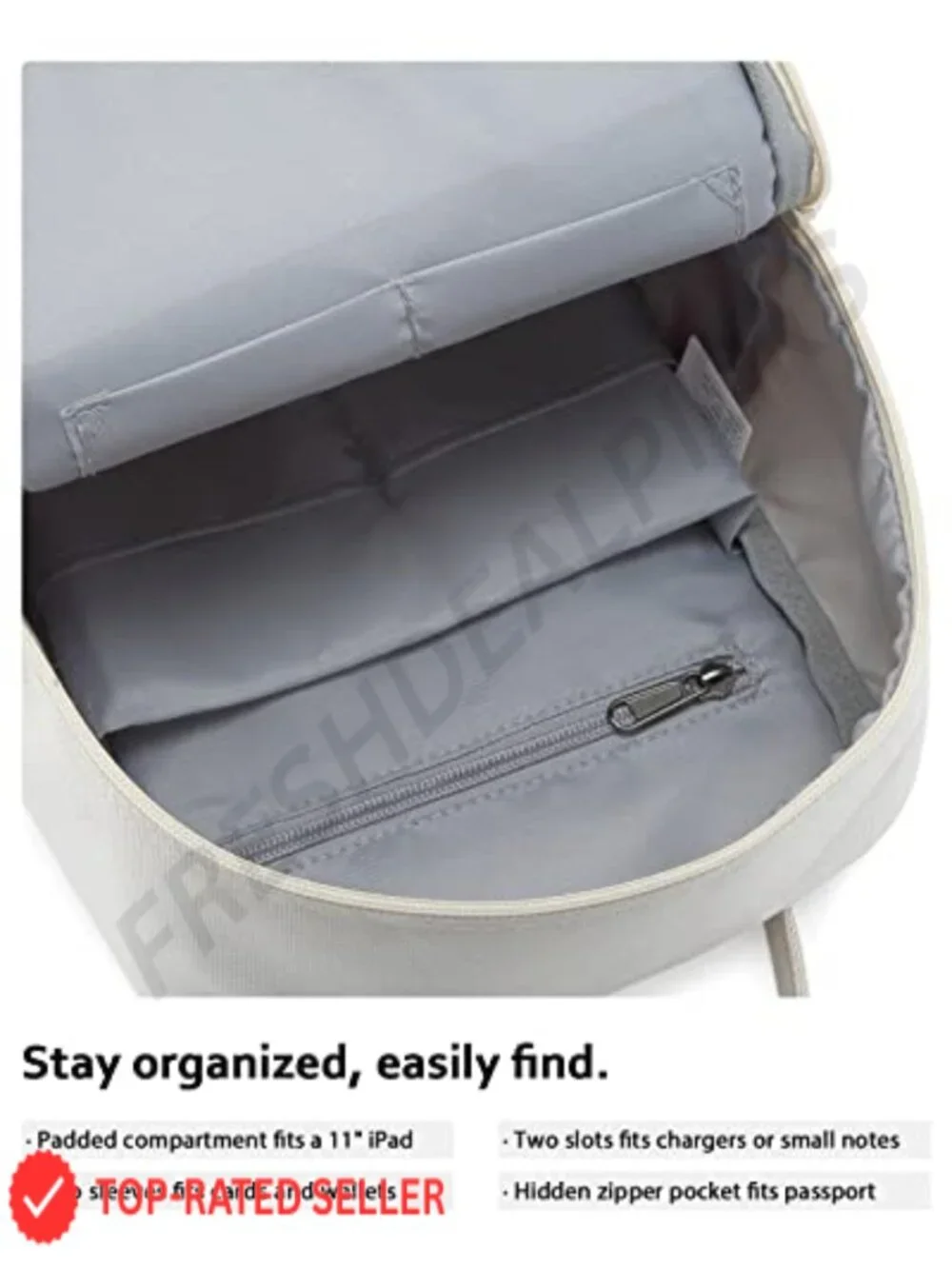 Mini Backpack Purse - Polyester, Water Resistant, 10 Pockets, Adjustable Straps